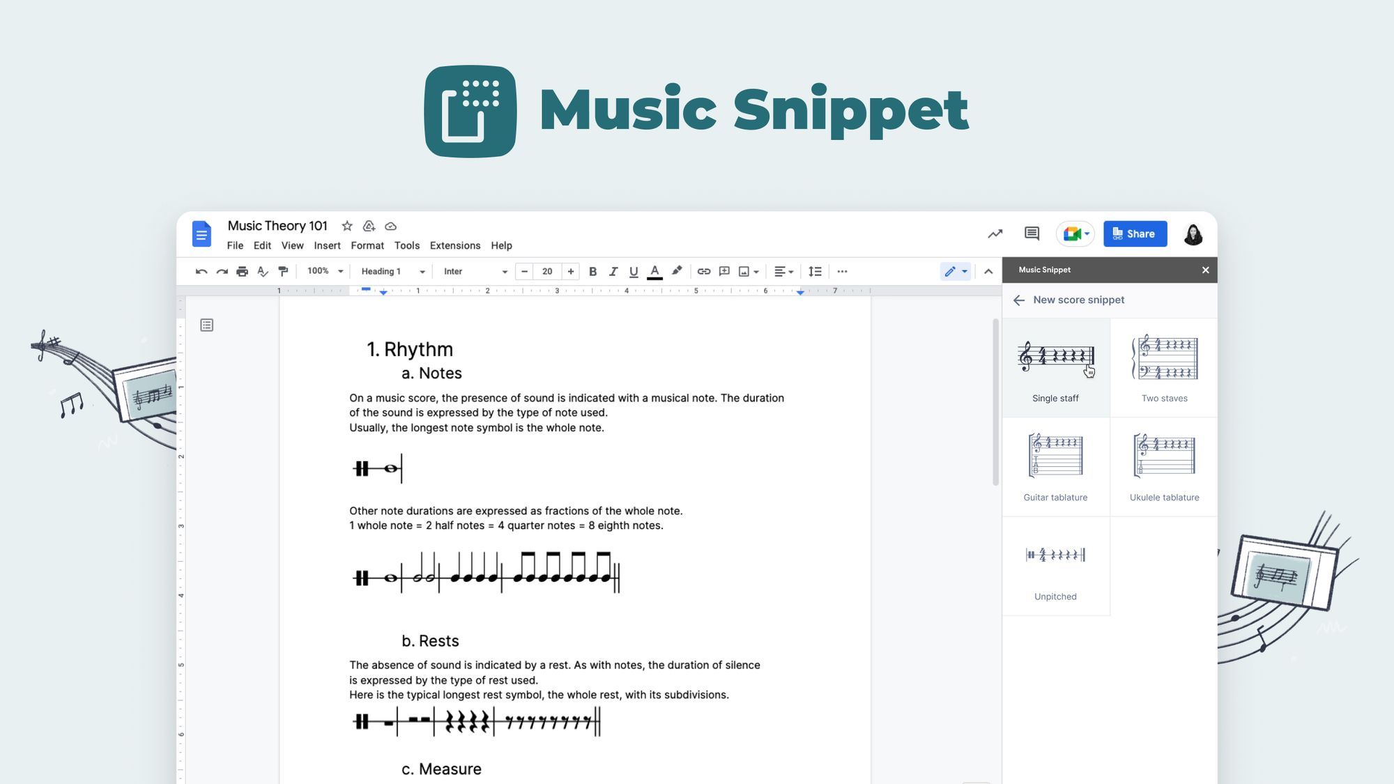 Create engaging music lessons with Music Snippet