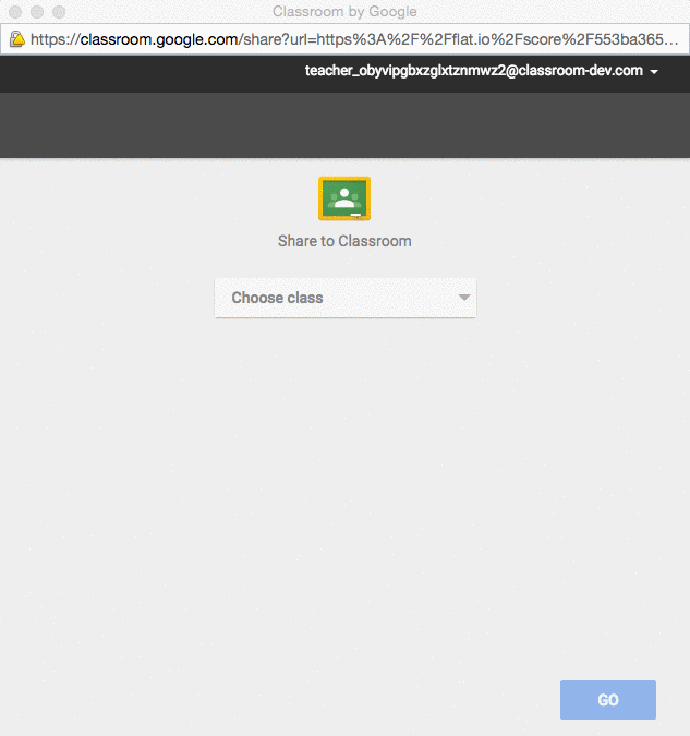 Google Classroom sharing demo