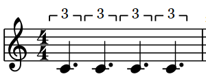 4/4, tuplet