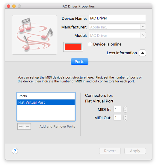 Create virtual MIDI port on MacOS