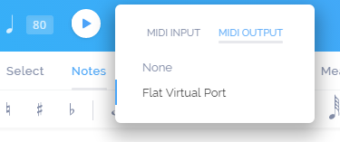 Flat MIDI output port