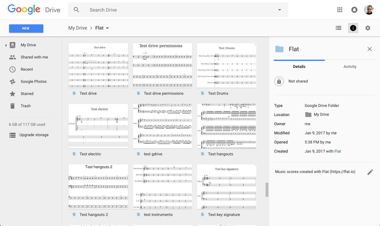 Flat with Google Drive