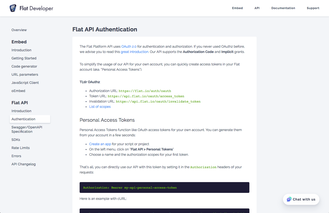 Flat Platform API documentation