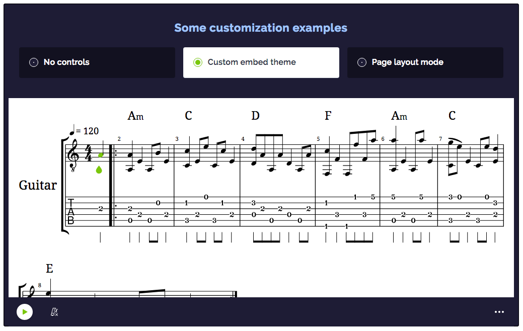 Embed customization