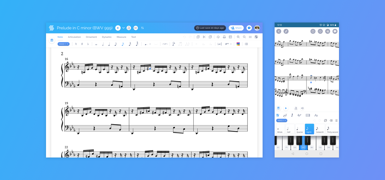 L'éditeur collaboratif de partitions de musique en ligne - Flat