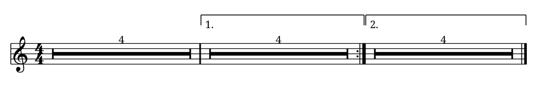 Multi-measures rests