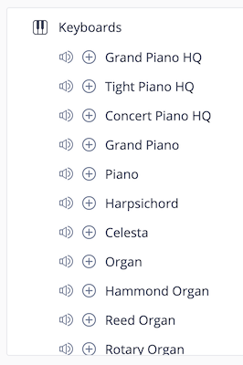 Flat Instruments List