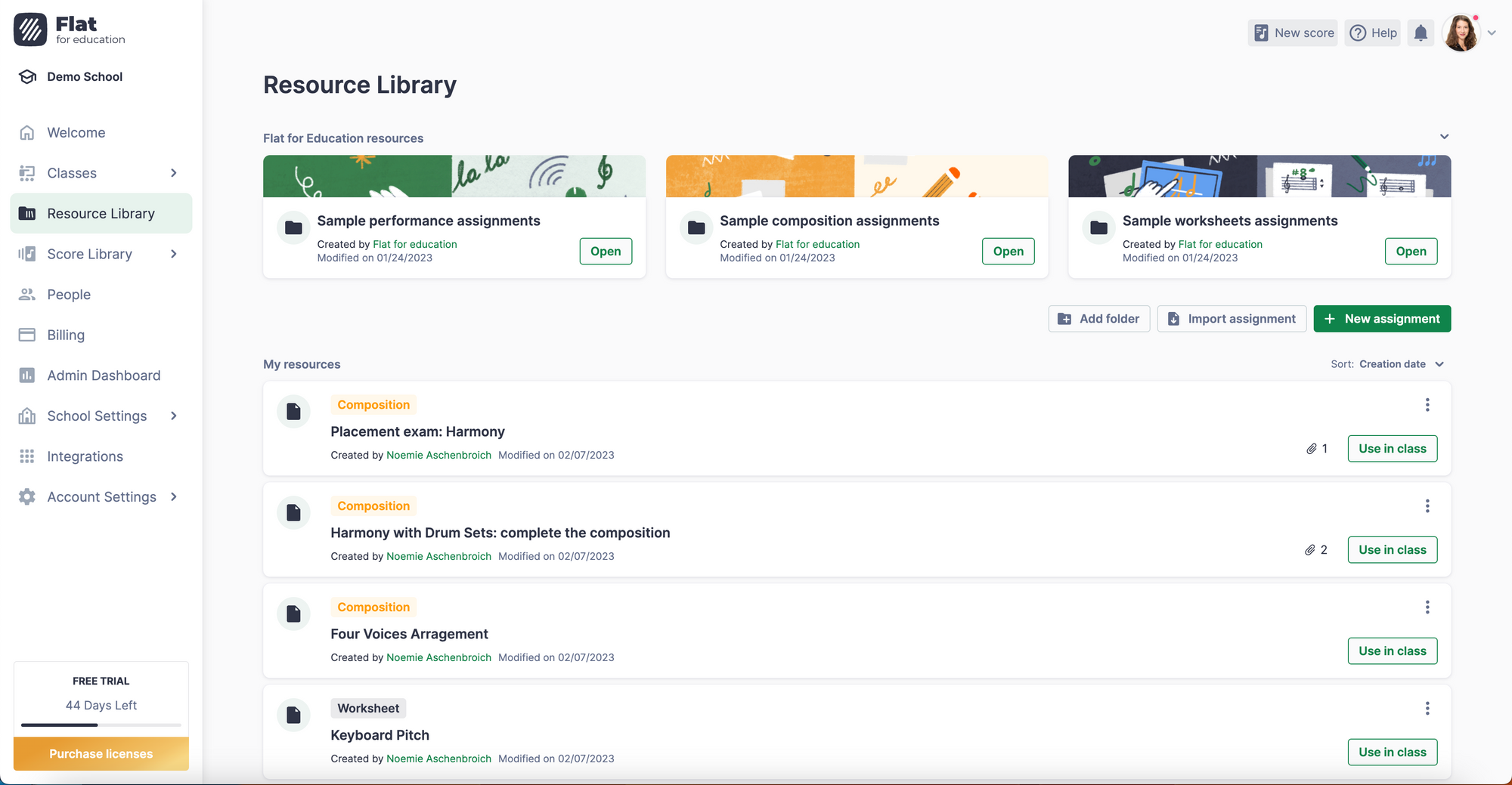 Resource Library Homepage - Flat for Education