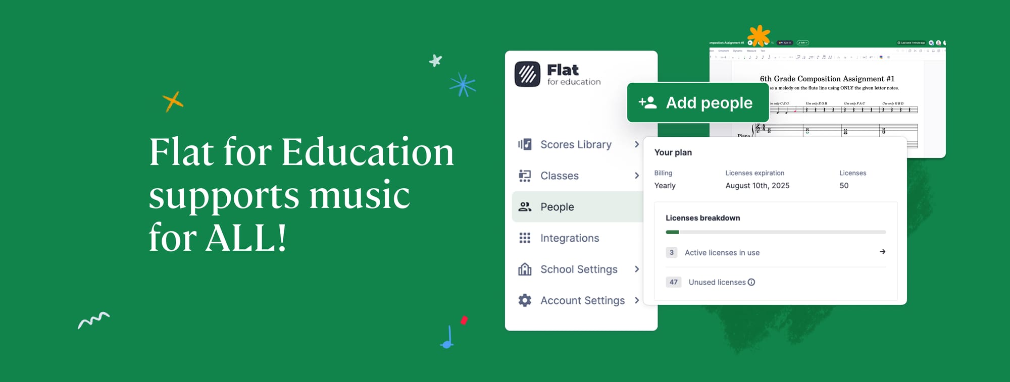 Flat for Education supports music for ALL!