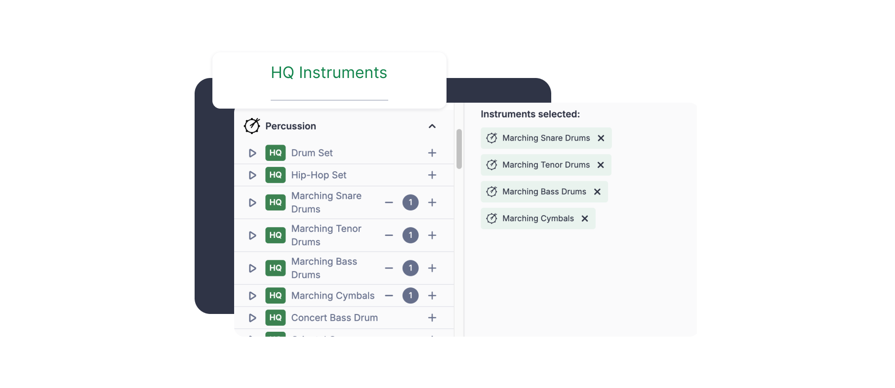 New HQ marching band instruments in Flat for Education