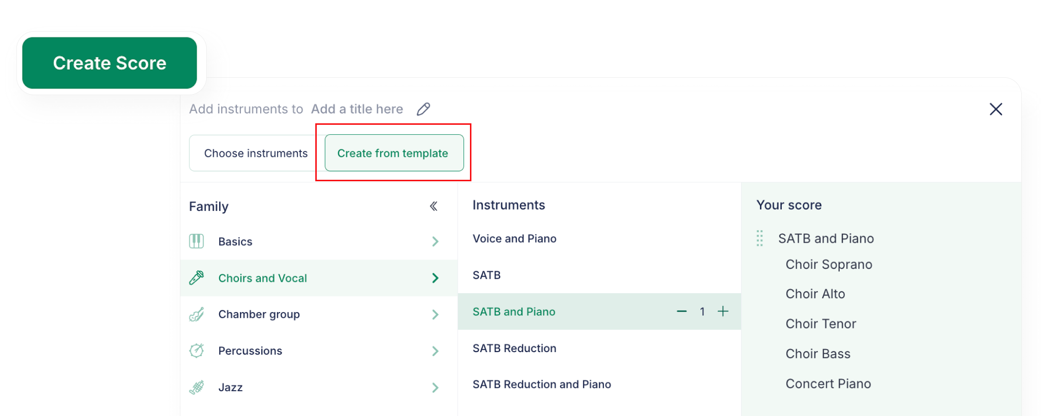 Crear una partitura en Flat for Education