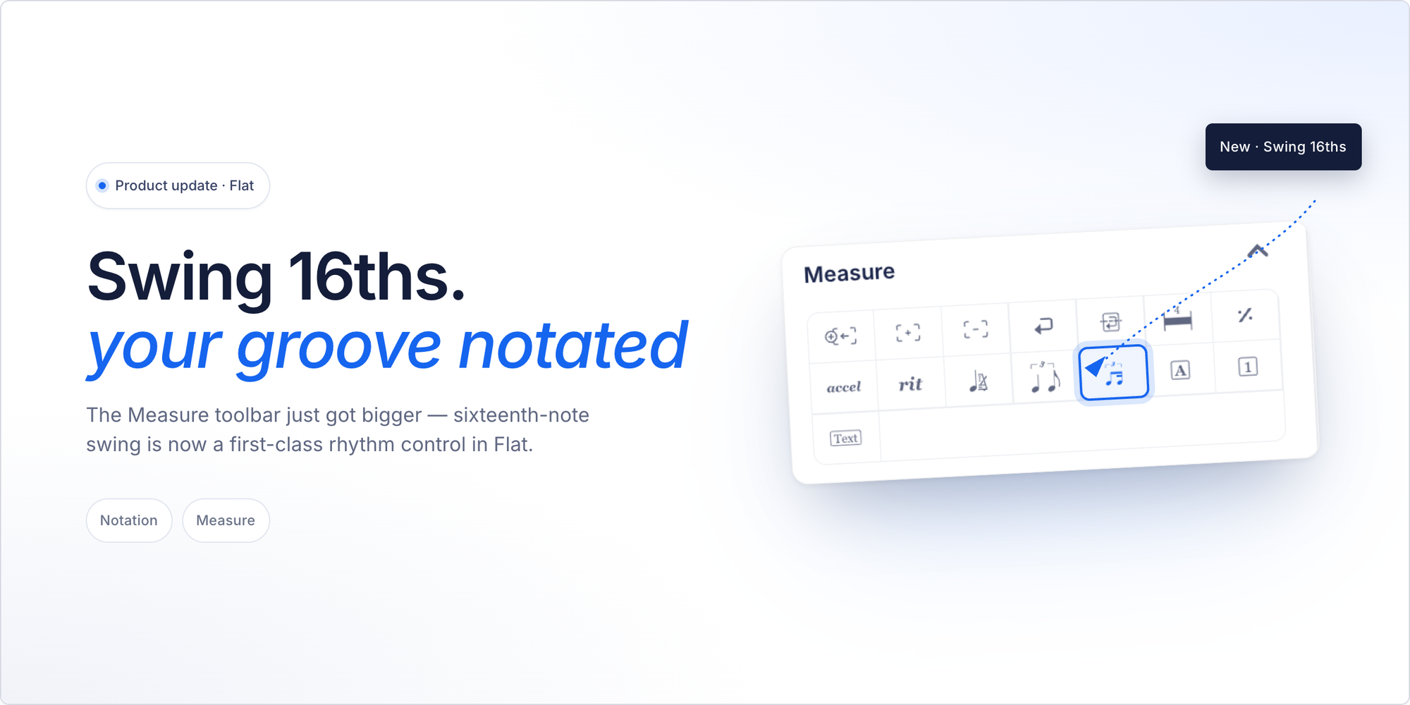 16th-Note Swing Is Now in Flat