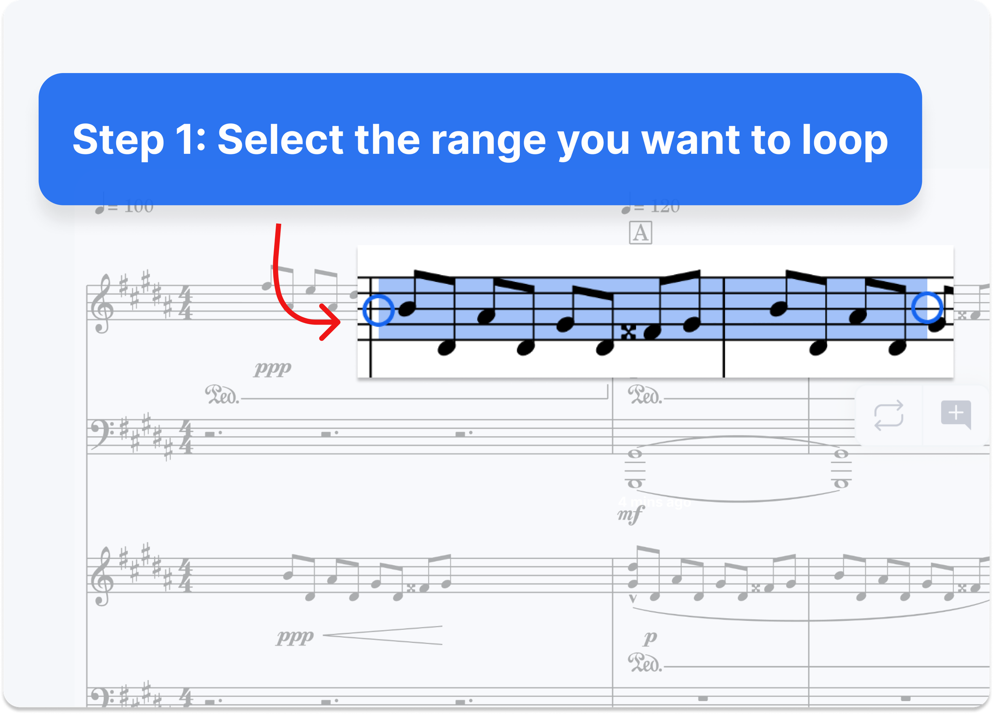 Selecting the range of bars