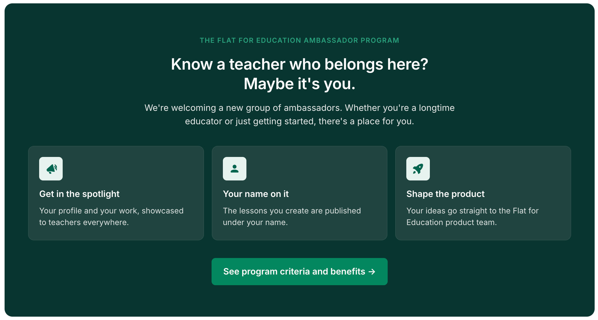 Apply to the Flat for Education Ambassador Program