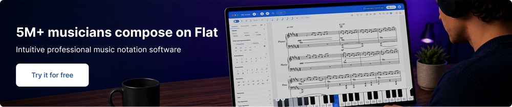 Piano sheet music maker: write scores online free | Flat