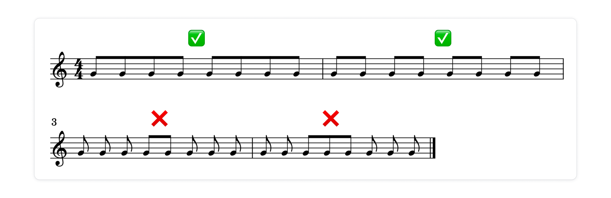 What is beaming in music?