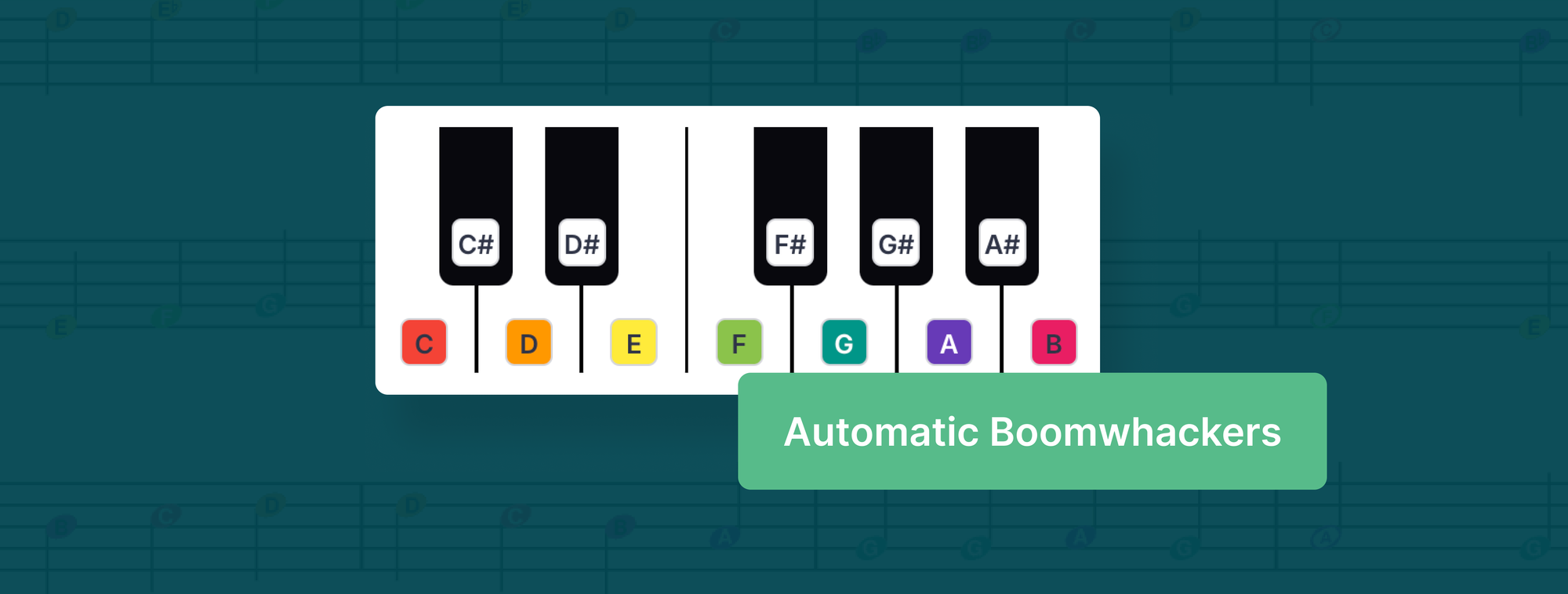 Boomwhackers and custom noteheads on Flat for Education