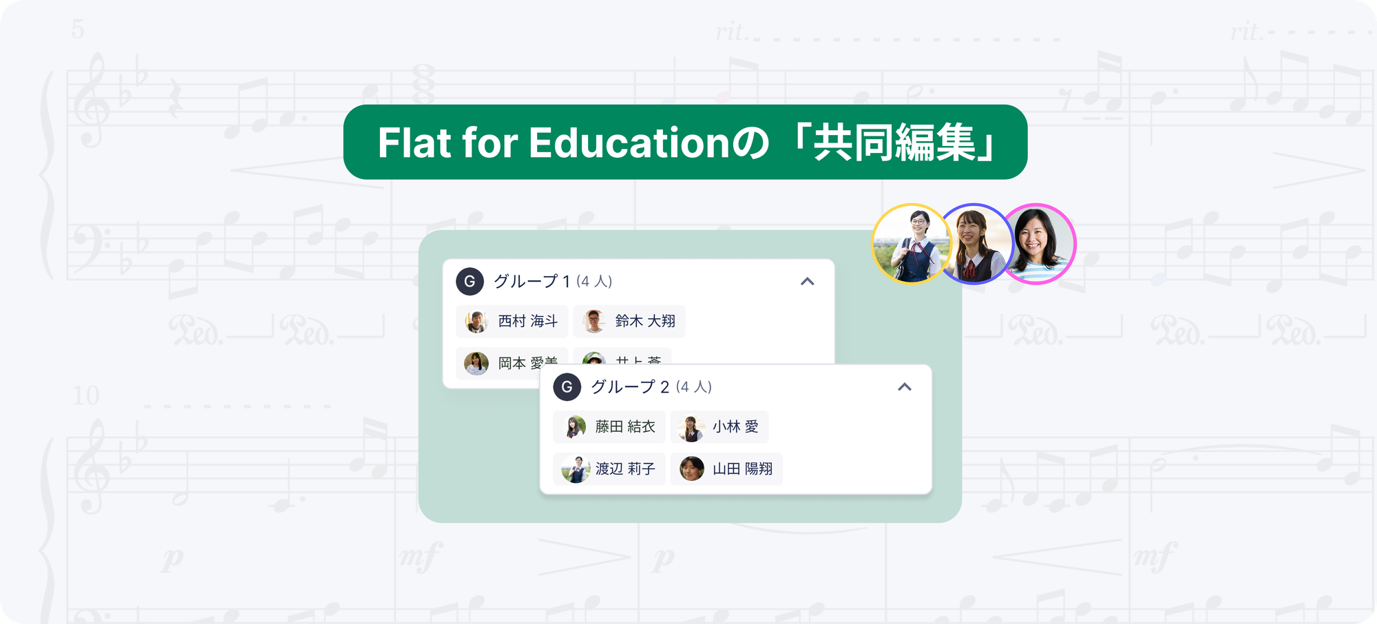 💡新機能💡「共同編集」課題の導入： Flat for Educationにおける協働作曲の新しい方法