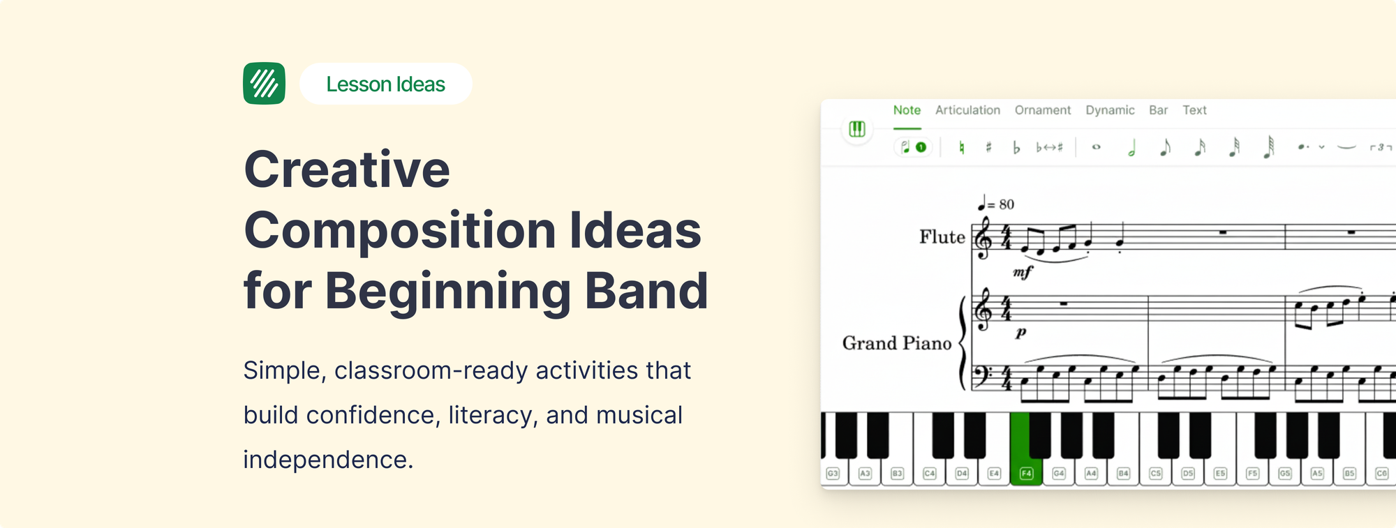 Composition assignment ideas for beginning band