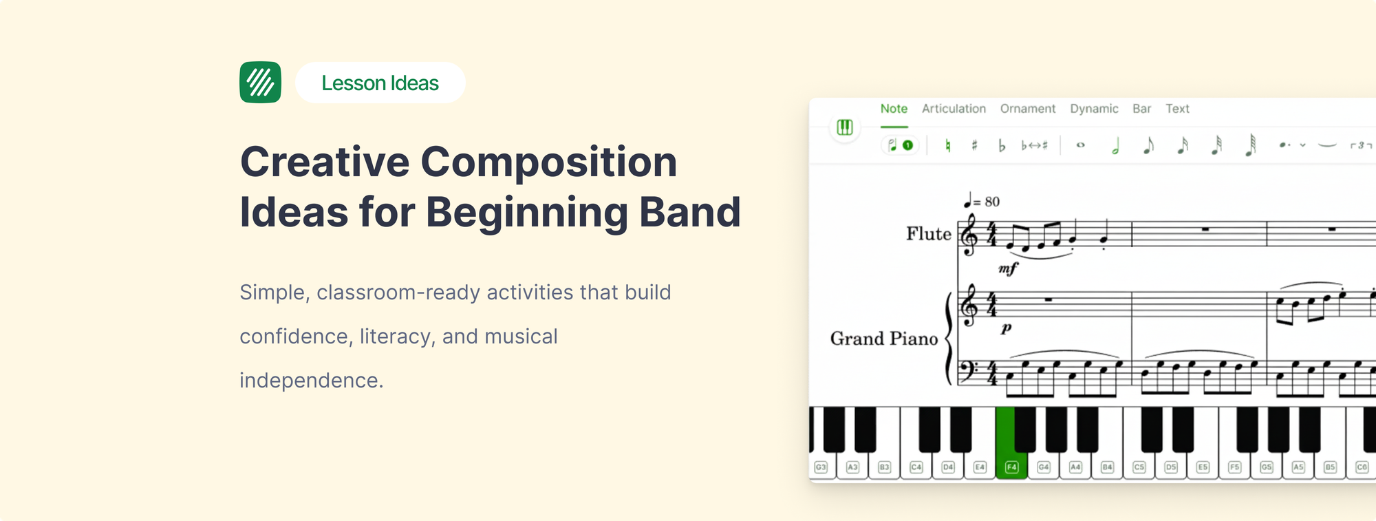Composition assignment ideas for beginning band