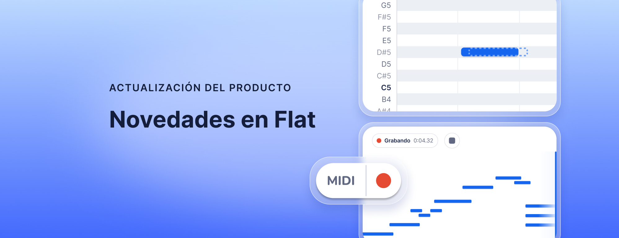 Live MIDI, exportaciones de audio más rápidas, escaneos más precisos y ordenación de instrumentos