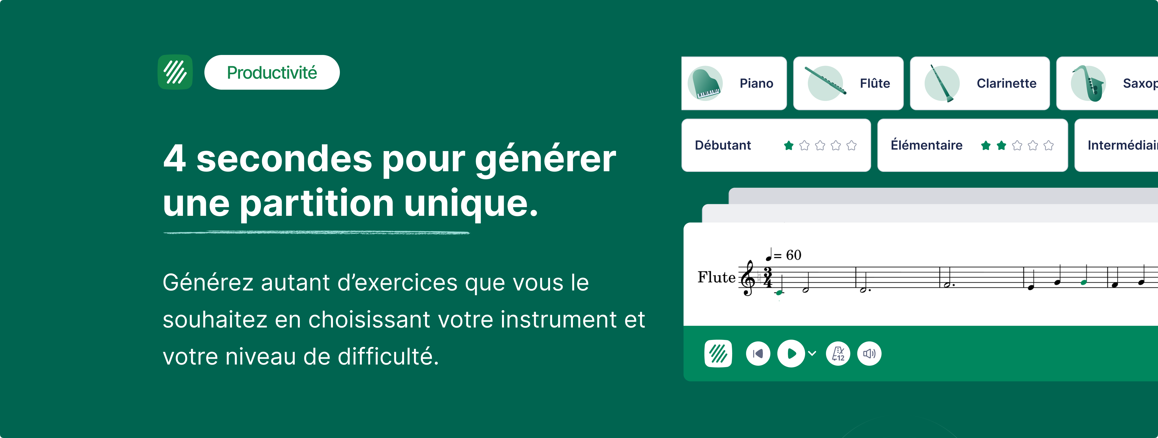 Et si vous pouviez générer une partition unique en 4 secondes ?