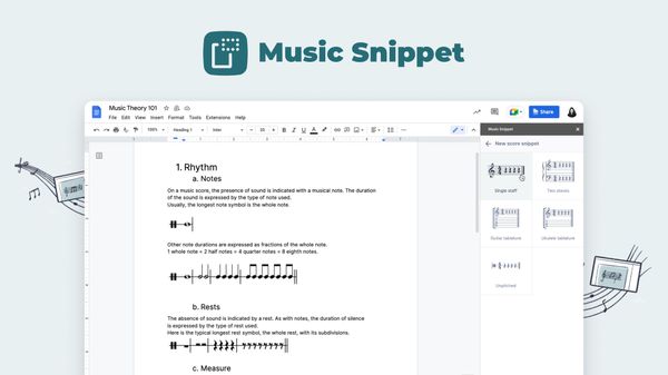 Create engaging music lessons with Music Snippet