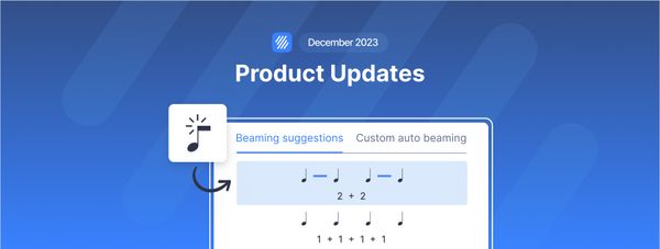 Flat updates, December 2023: Brass fingering, rests within beams, new music fonts, and more!
