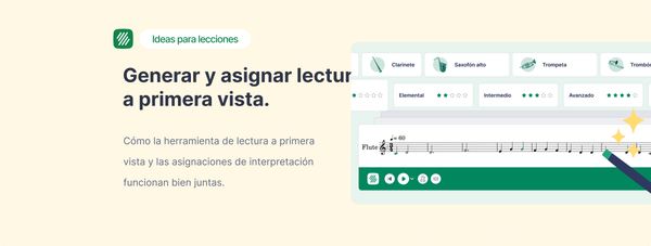 Cómo generar y asignar ejercicios de lectura a primera vista en Flat for Education