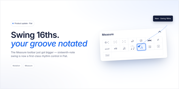 16th-Note Swing Is Now in Flat