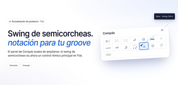El swing en semicorcheas ya está en Flat