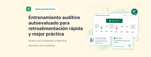 Cómo Usar Ejercicios Autocorregidos de Formación Auditiva en tu Clase de Música (Y Recuperar tus Fines de Semana)