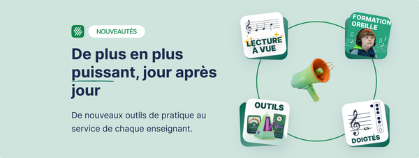 Les outils que les professeurs de musique gardent ouverts dans d'autres onglets sont désormais intégrés à Flat for Education