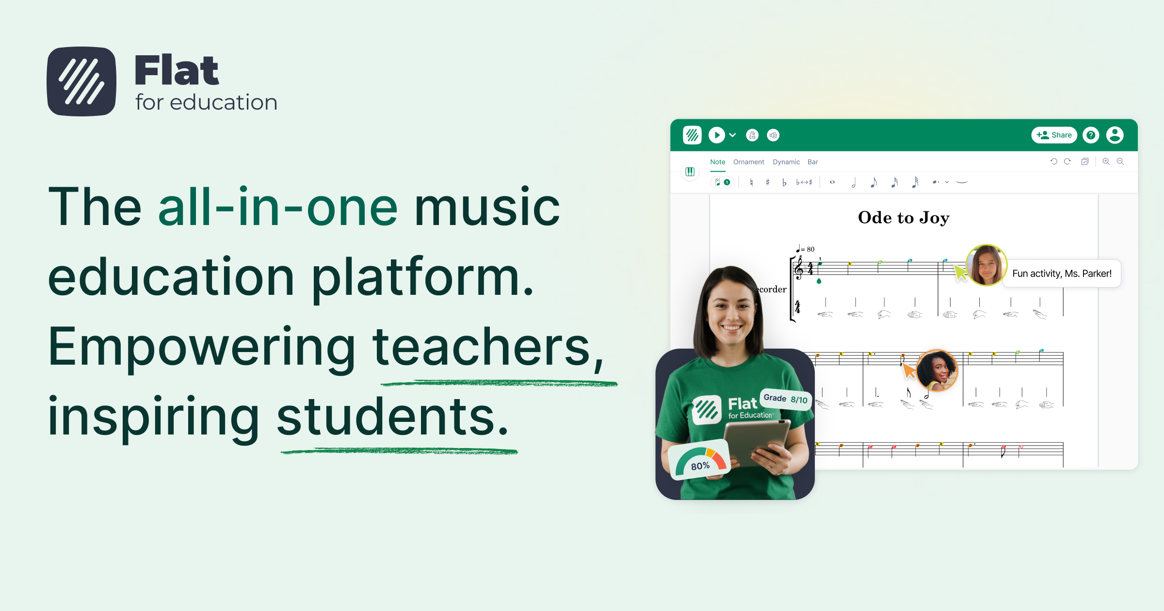 Your PDF scores are now editable on Flat for Education